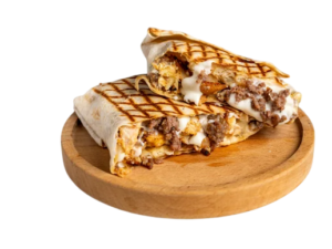 Viande haché Poulet mariné Cheddar, sauce fromagère L’insomniaque