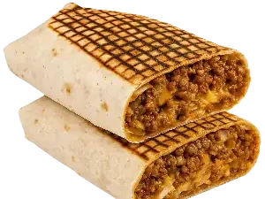 Viande haché Poulet mariné Cheddar, sauce fromagère L’insomniaque