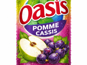 Savourez Oasis Pomme Cassis bien frais, une boisson fruitée au délicieux mélange de pomme et cassis. Parfaite pour accompagner vos plats et desserts.